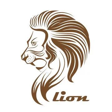 Lion vector design on white background Stock Illustration