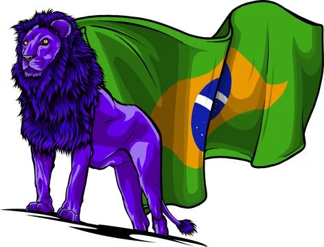 Lion Vector illustration isolated on the white background. wild animal vector. Stock Illustration