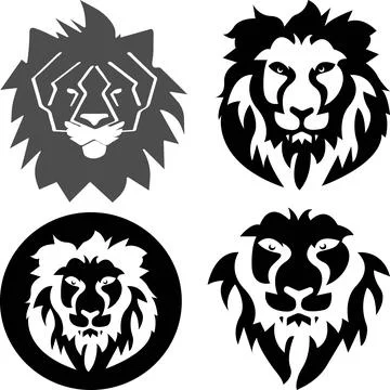 The lion vector logo design Illustrazione stock