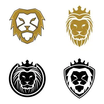 Lion vector logo design Stock Illustration