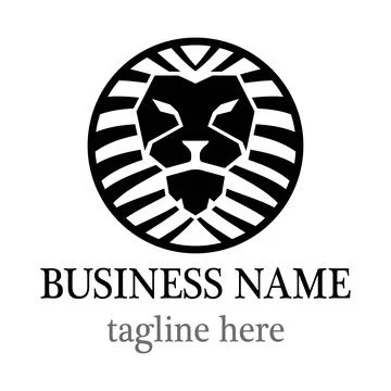 Lion vector logo design Stock Illustration