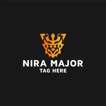 Lion vector logo design template Illustrazione stock