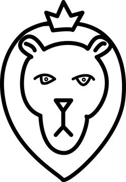 Lion in a vector on a white background Stock Illustration
