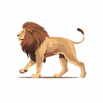 Lion vector on white background Stock Illustration