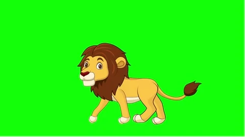 Lion-walk animation Stock Footage 201278513