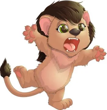 Lion on a white background Stock Illustration