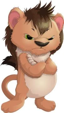 Lion on a white background Stock Illustration