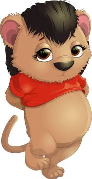 Lion on a white background Stock Illustration