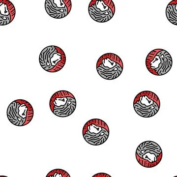 Lion zodiac vector seamless pattern Illustrazione stock