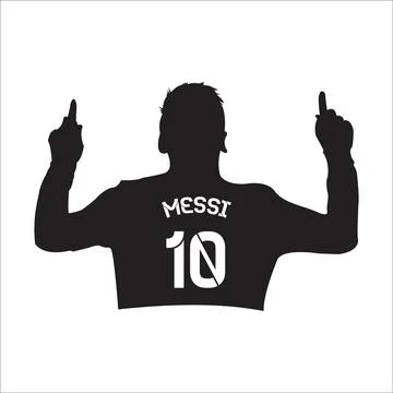 Lionel Messi vector silhouette イラスト素材