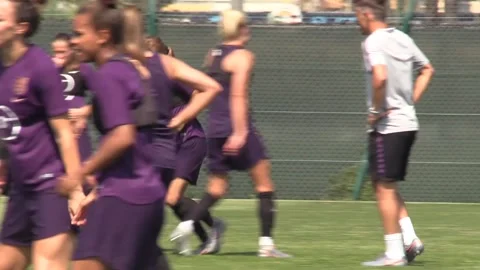 Lionesses train ahead of their third place play-off Video stock 148580666