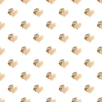 Lionfish cartoon pattern forming seamless background Illustrazione stock