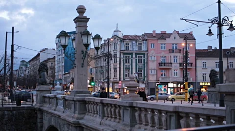 Lions bridge in Sofia, Bulgaria Stock Footage 64085668