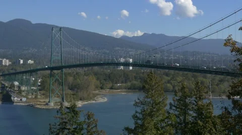 Lions Bridge in Vancouver 스톡 동영상 68360535