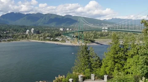 Lions Gate Bridge Stock Footage 54801504