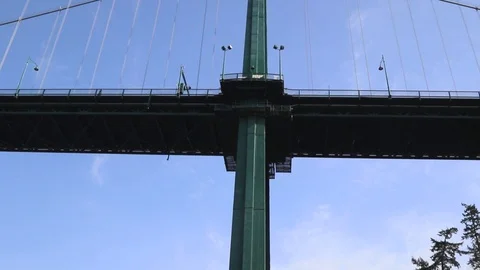 Lions Gate Bridge Stock Footage 97208988