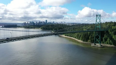 Lions Gate Bridge Stock Footage 134544067
