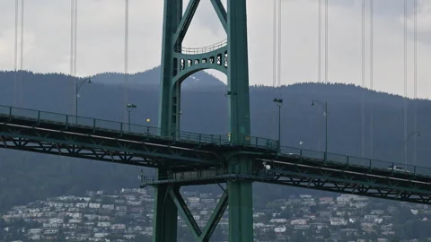Lion's Gate Bridge Stock Footage 244088889