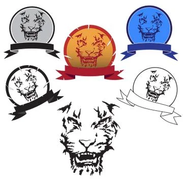 Lion's head image Stock Illustration