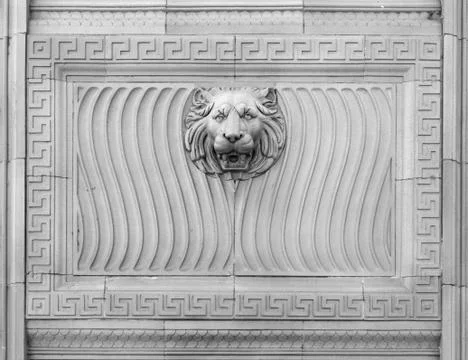 Lions head wall Stock Photos