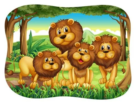 Lions Stock Illustration