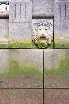 Lionsheadonwall-3 Stock Photos