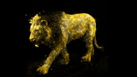 LionWalk2 RGB Alpha Stock Footage 276601357