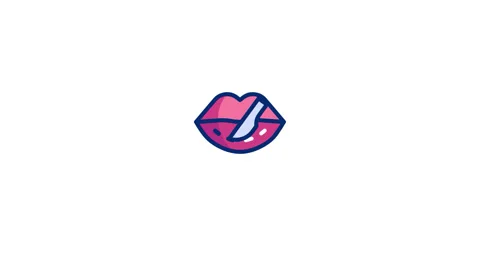 Lip Animated Icon Stock Footage 320234060