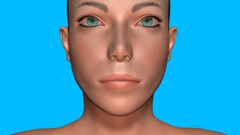 Lip augmentation. Enlargement . 3d animation Stock Footage 120062435