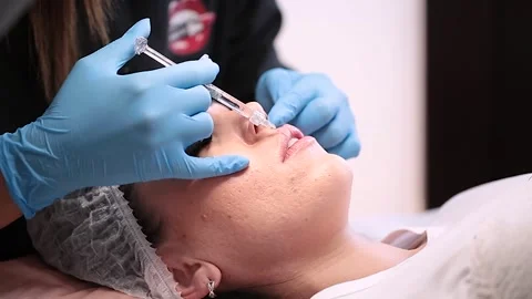 Lip augmentation. Stock Footage 160857388