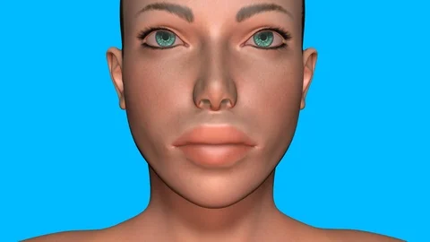 Lip augmentation. Reduction . 3d animation Stock Footage 120062437