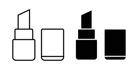 Lip balm icon in black and white. vector icon pack for websites Stockillustratie