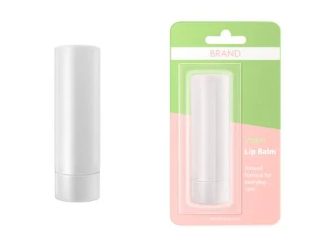 Lip balm stick with package Stock-Illustration