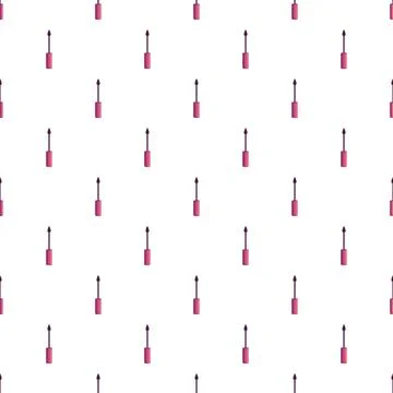 Lip gloss applicators forming a seamless pattern Stock Illustration