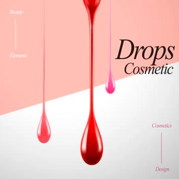 Lip gloss drops Illustrazione stock