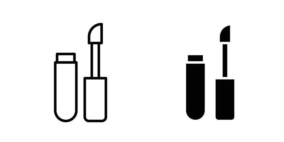Lip gloss icon illustration vector, icon set for apps Stockillustratie
