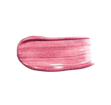Lip gloss sample isolated on white. Smudged lipgloss. Stock Photos