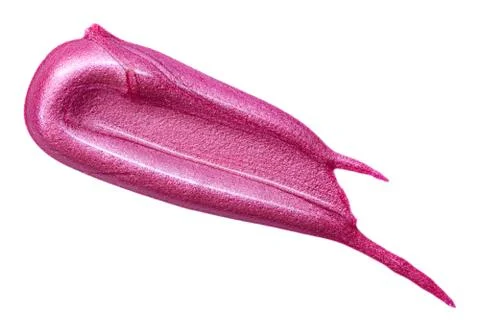 Lip gloss sample isolated on white. Smudged pink lipgloss Foto stock