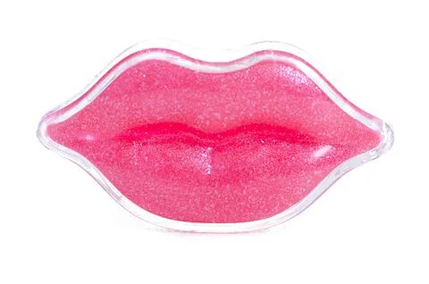 Lip gloss in the shape of lips Stock Photos