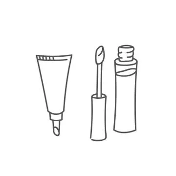 Lip gloss tubes set Stock Illustration