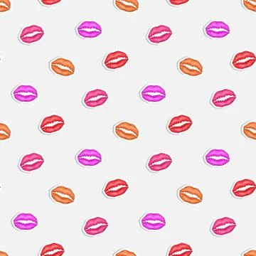 Lip imprint Stock Illustration