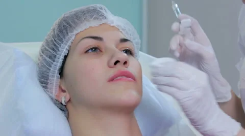 Lip injection plastic surgery  Stock Footage 58933761