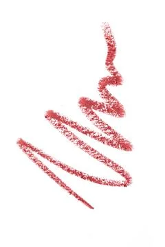 Lip liner stroke on white background Foto stock