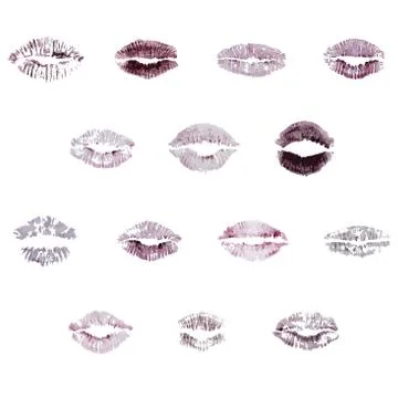 Lip prints vector Stock Illustration