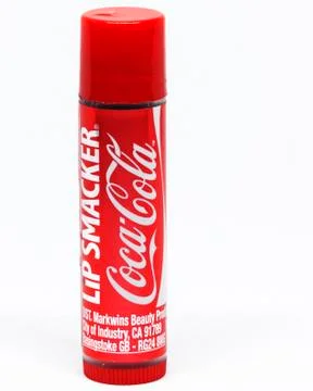 Lip smacker from famous soft drink company Stock Photos