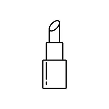 Lip stick icon element of make up icon for mobile concept and web apps. Thin  Illustrazione stock
