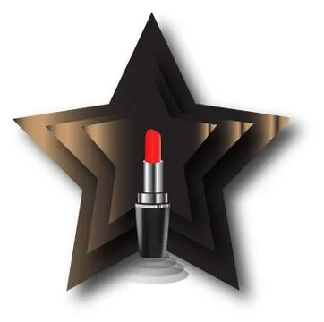 Lip stick, lady, red lip stick, fashion, woman, cosmetics, brand, new, beauty Stock Illustration