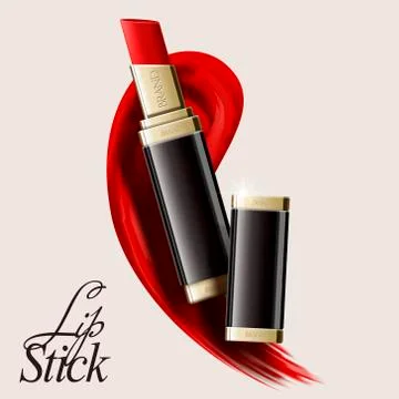 Lip stick mockup Illustrazione stock