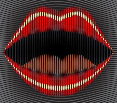 Lip stripes Stock Illustration