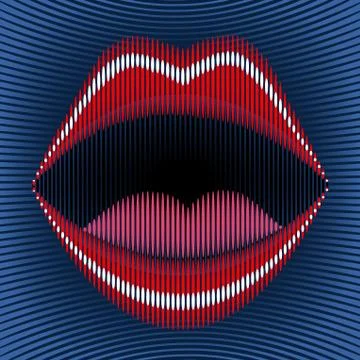Lip stripes Stock-Illustration